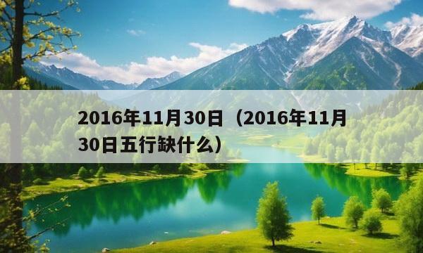 2016年11月30日(2016年11月30日五行缺什么)
