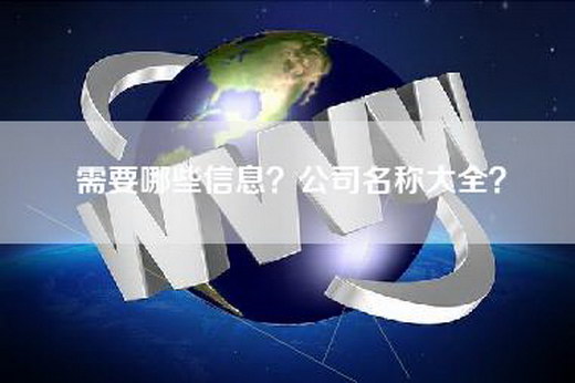 需要哪些信息？公司名称大全？