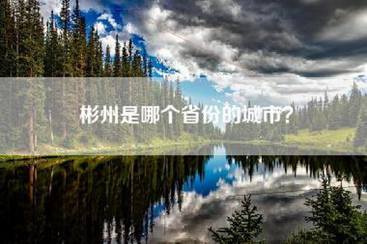 彬州是哪个省份的城市?